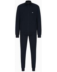 Emporio Armani - Loungewear Set With A Sweatshirt Featuring A Full-length Zip - Lyst