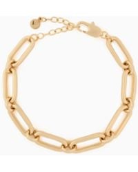 Emporio Armani - Tone Brass Chain Bracelet - Lyst