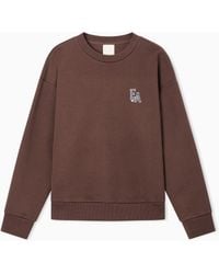 Emporio Armani - Eagle Club Organic Jersey Sweatshirt With Print - Lyst