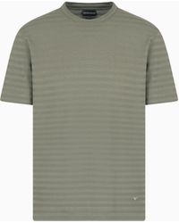 Emporio Armani - T-Shirt En Jersey Jacquard Asv - Lyst