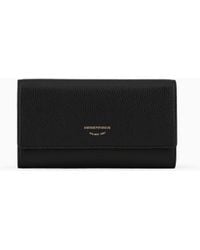 Emporio Armani - Myea Wallet With Deer-Print Flap - Lyst