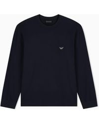 Emporio Armani - Pima Jersey Crew-Neck Jumper - Lyst