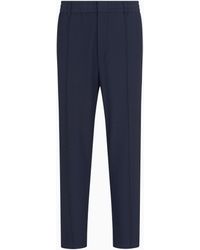 Emporio Armani - Gerippte Hose Aus Stretch-Nylon Mit Canneté-Effekt - Lyst