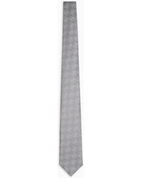 Emporio Armani - Pure Silk Tie With Jacquard Pattern - Lyst