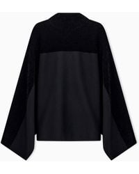 Emporio Armani - Viscose Pullover With High Neck And Wide Sleeves - Lyst