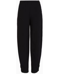 Emporio Armani - Pantalon En Tissu Stretch Point Milano Avec Plis Sur Le Bas - Lyst