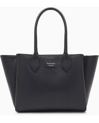Emporio Armani - Large Shopper Bag With Palmellato Finish - Lyst
