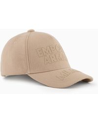 Emporio Armani - Cloth Baseball Cap With Milano Embroidery - Lyst