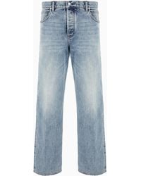 Emporio Armani - J74 Loose-Fit, Stone-Washed Denim Jeans With 3D Ribs - Lyst