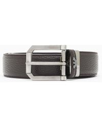 Emporio Armani - Bull Leather Belt - Lyst