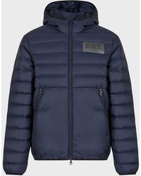 armani blue puffer jacket
