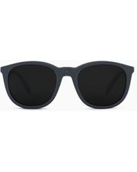 Emporio Armani - Panto Sunglasses With Interchangeable Lenses - Lyst