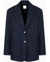 Emporio Armani - Asv Lightweight Gabardine Blazer From The Peace Capsule Collection - Lyst