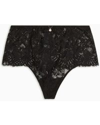 Emporio Armani - Bridal Asv Recycled Lace High-waisted Thong - Lyst