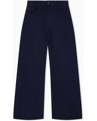 Emporio Armani - J33 Mid-Rise, Cropped Wide-Leg Jeans - Lyst