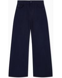 Emporio Armani - J33 Mid-Rise, Cropped Wide-Leg Jeans - Lyst