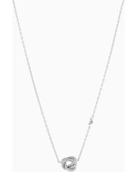 Emporio Armani - Tone Brass Station Necklace - Lyst