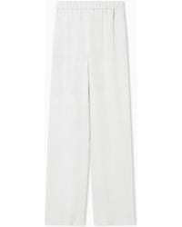 Emporio Armani - Icon Armure Viscose Trousers - Lyst