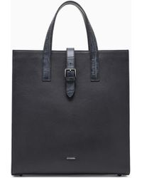Emporio Armani - Bolso Shopper De Piel Con Detalles Con Estampado De Cocodrilo - Lyst