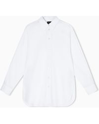 Emporio Armani - Poplin Oversized Shirt - Lyst