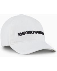 Emporio Armani - Baseball Cap With Embossed Embroidery - Lyst