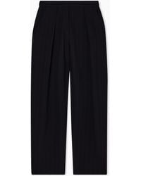 Emporio Armani - Asv Bundfalten-Hose Aus Jersey Mit Chevron-Motiv - Lyst