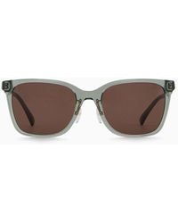Emporio Armani - Square Sunglasses Asian Fit - Lyst
