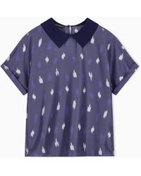 Emporio Armani - Silk Shantung Top With Carpet Print - Lyst