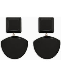 Emporio Armani - Orecchini Con Pendente A Semicerchio - Lyst