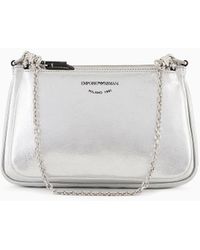 Emporio Armani - Double Mini Shoulder Bag With Crinkled Effect - Lyst