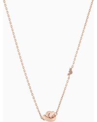 Emporio Armani - Tone Sterling Knot Necklace - Lyst