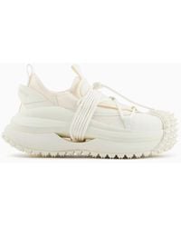 Emporio Armani - Nylon Sneakers With Scuba Details And Drawstring - Lyst