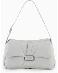 Emporio Armani - Oversized Baguette Shoulder Bag In Puffy Nappa Leather - Lyst