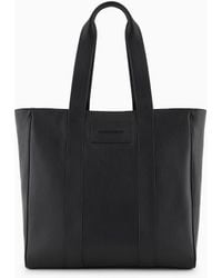 Emporio Armani - Tumbled Leather Shopper Bag - Lyst