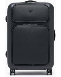 Emporio Armani - Asv Abs Medium Carry-On Bag With Regenerated Saffiano Detail And Eagle Plate - Lyst