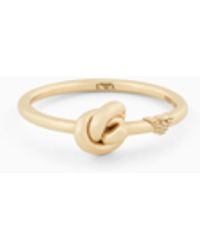Emporio Armani - Tone Sterling Knot Ring - Lyst