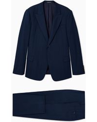Emporio Armani - Light Wool Single-Breasted Suit - Lyst