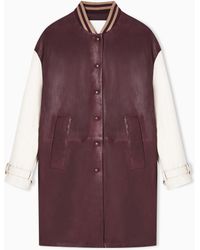 Emporio Armani - Eagle Club Vegetable-Tanned Nappa Lambskin Coat - Lyst