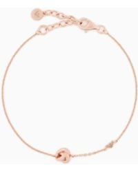 Emporio Armani - Rose-Tone Sterling Knot Bracelet - Lyst