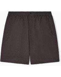 Emporio Armani - Icon Technical Seersucker Bermuda Shorts - Lyst