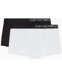 Emporio Armani - Asv Soft-touch Eco-viscose Two-pack Of Boxer Briefs - Lyst