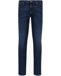 Emporio Armani - J06 Slim-Fit, Washed, 11.5 Oz Comfort-Denim Jeans - Lyst