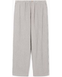 Emporio Armani - 3D Striped Jacquard Fabric Trousers - Lyst
