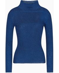 Emporio Armani - Jersey De Lúrex Con Efecto 3D - Lyst