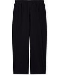 Emporio Armani - Jersey Trousers With An Elasticated Waist - Lyst