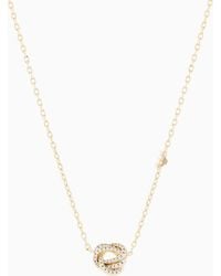 Emporio Armani - Tone Brass Station Necklace - Lyst