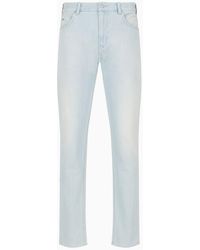 Emporio Armani - Jeans J16 In Slim Fit Aus Gebleichtem Denim - Lyst