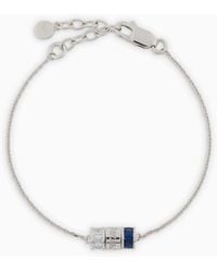 Emporio Armani - Sterling Silver Components Bracelet - Lyst