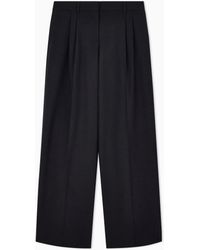 Emporio Armani - Wool Crêpe Trousers - Lyst