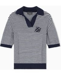Emporio Armani - Striped Polo Collar Shirt Signature Capsule - Lyst